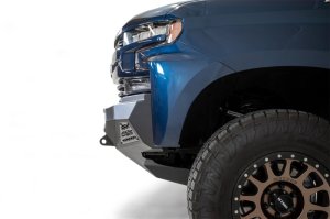 Chevrolet Silverado 1500 Bumper - Front - Addictive Desert Designs - Stealth Fighter - Hammer Black with Satin Black panels - `19-`21